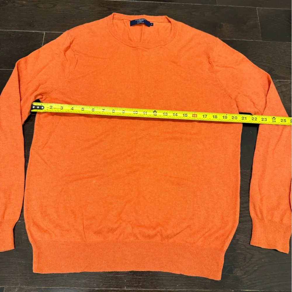 J. Crew Orange Cotton with Cashmere Sweater